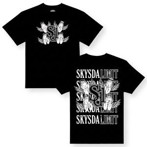 เสื้อยืดผู้ชายทรงปกติ แขนสั้น คอโอ ผ้าคอตตอนถัก 100% หนา 300gsm แห้งเร็ว สไตล์วินเทจ ยี่ห้อ Sdl Clothing รุ่น Skysdalimittt - Product Image 1
