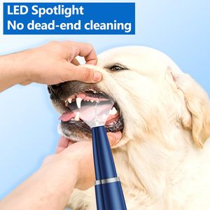Pulitore Dentale per Cani Ricaricabile, Rimuovi Tartaro a Ultrasuoni 40 KHz con Luce LED e Strumenti Dentali per la Cura Dentale Domestica degli Animali - Product Image 4