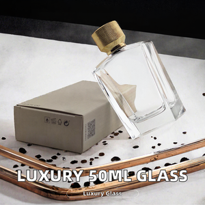 Botella <span class=keywords><strong>de</strong></span> Perfume <span class=keywords><strong>de</strong></span> Vidrio Cuadrada <span class=keywords><strong>de</strong></span> Lujo <span class=keywords><strong>de</strong></span> 50 ml en Negro, Rojo y Azul, Estilo <span class=keywords><strong>Tom</strong></span> <span class=keywords><strong>Ford</strong></span>, con Serigrafía y Pulverizador, para Hombre y Mujer - Product Image 2
