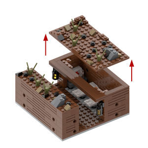 Série Militaire : Ensemble de Champs de Bataille – Blocs de Construction MOC MOOXI MOC5064 – Briques de Soldats de l'Armée de la Seconde Guerre Mondiale – Jouets de Construction Modèle - Product Image 6