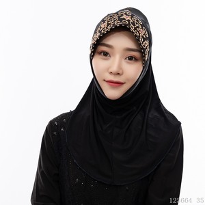 Women's Vintage Floral Hand-<b>Beaded</b> Islamic Clothing Scarf Private Label Muslim Headscarf <b>Direct</b> Wholesale Handkerchief - Product Image 6