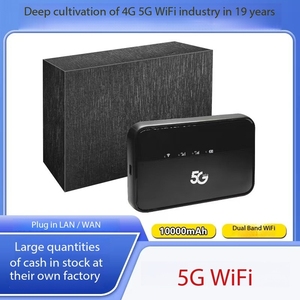 Jue Hong Routeur WiFi portable 5G M3A-E avec emplacement pour carte Sim LED Type-C 5G CPE 10000mAh Modem Firewall 300Mbps Max. Débit de données LAN - Product Image 5