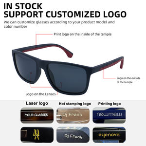 Lunettes <span class=keywords><strong>de</strong></span> soleil classiques avec logo personnalisé, verres polarisés carrés TAC, orange, cyclisme, sport pour hommes, protection UV, faible MOQ, fabricant - Product Image 5