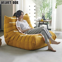 Canapé Modulable Minimaliste Moderne en Velours Italien Ode, Confort Intégré, Sans Assemblage, Fauteuil Relax Durable et Écologique