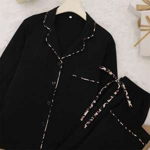 Tasarımcı pijama uzun kollu 2 parça pijama setleri rahat Loungewear kadın setleri - Product Image 5