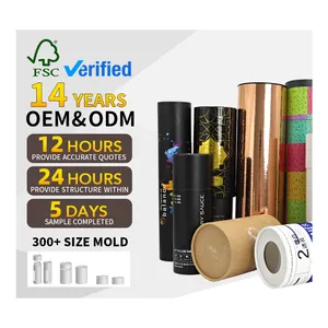 Custom Digital Printing Cylinder Tube Box Small Press Pen Lipgloss Paper Cardboard Carpet Tubes