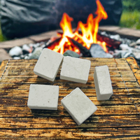 Tablettes allume-feu imperméables blanches de 7,5 g, facilement nettoyables, combustible solide, allume-feu pour le camping, le barbecue, la randonnée, l'extérieur, couvre la chaleur