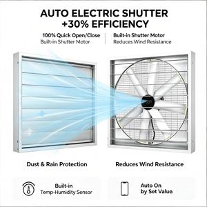 Ventilateur <span class=keywords><strong>d</strong></span>'extraction solaire de 48 pouces 46700CMH, ventilateur de ventilation à pression négative industriel, alimenté par l'énergie solaire, pour entrepôt, serre, usine, <span class=keywords><strong>ferme</strong></span> - Product Image 3