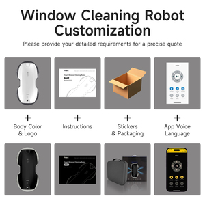 <span class=keywords><strong>Robot</strong></span> de nettoyage de fenêtres électrique fiable, protection contre les panneaux cassés en 30 min, batterie 750 mAh, pour usage domestique et extérieur sur les immeubles de grande hauteur - Product Image 6