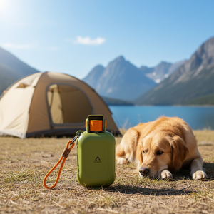 Ciotola per Acqua per Cani Ecologica Portatile a Doppio Uso Grande Capacità in Materiale PC per Viaggi all'Aperto - Product Image 1
