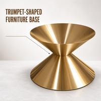 Pieds de table évasés en acier inoxydable sur mesure, base robuste pour table basse, table à manger, table d'appoint, verre, marbre, bois, métal OEM