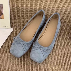 35-40 2025 New Style Women's Ballet Bow <b>Soft</b> Mouth Flat <b>Shoes</b> Red Court Walking <b>Shoes</b> - Product Image 4