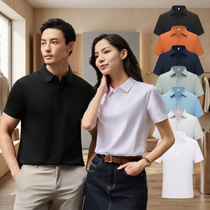 Men's Casual Summer Business <b>Polo</b> Shirts Wholesale Printed Knitted Short Sleeve Breathable Polyester/Cotton Colored Solid Patter - Product Image 3