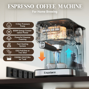 Macchina da Caffè Empstorm 20 Bar 3 in 1 con Lancia Vapore per <span class=keywords><strong>Latte</strong></span>, Filtro per Polvere e Capsule, Prepara Cappuccino - Product Image 2