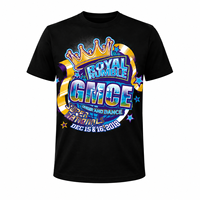 T-shirt personnalisé pour événements de cheerleading, unisexe, manches courtes, imprimé graphique, esprit d'équipe, compétition, danse, cheerleading, bleu royal
