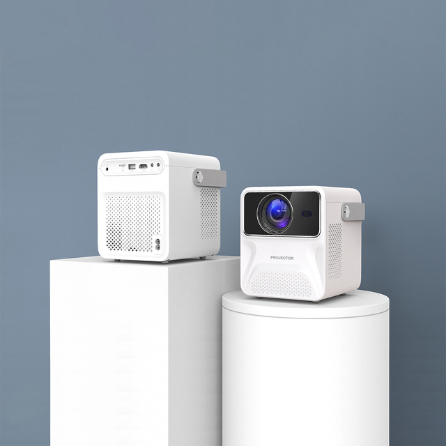 DLP 4K Projector Portable Android Mini Smart Projector Black Business LED Light Focus Lamp Technology Speakers Style Outdoor CPU