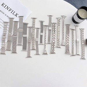 HuaMJ Cinturino per <span class=keywords><strong>Apple</strong></span> <span class=keywords><strong>Watch</strong></span> Starlight Ultra 2023, Popolare Nuovo Modello 38 40 41 42 44 45 49mm in <span class=keywords><strong>Acciaio</strong></span> Inossidabile - Product Image 1