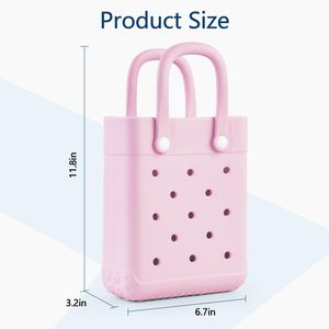 Mini sac fourre-tout en caoutchouc X-Small sac de plage en caoutchouc pour petites filles et <span class=keywords><strong>femme</strong></span> pour la plage <span class=keywords><strong>bateau</strong></span> piscine sport voyage sac à main - Product Image 4