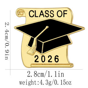 เข็มกลัดหมวก<span class=keywords><strong>ป</strong></span>ริญญาเอก ฤดูกาลรับปริญญาปี 2026 ตราสัญลักษณ์สอบรับ<span class=keywords><strong>ป</strong></span>ริญญาคะแนนเต็ม - Product Image 3