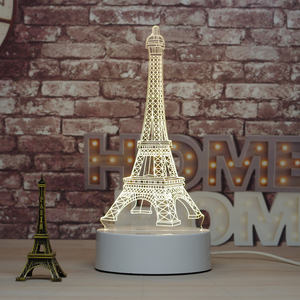 Patrón personalizado lámpara de 3D ilusión lámpara de mesa para la decoración de la casa LED lámpara luz de la noche - Product Image 6