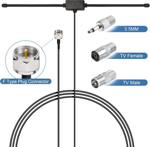 Antena Dipolo FM Profesional para Interiores de 75 Ohmios para Receptor Estéreo <span class=keywords><strong>HiFi</strong></span>, Antena de Radio con Señal Clara - Product Image 2