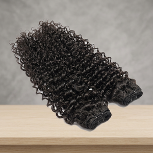 Extensions de cheveux indiens Remy bouclés bruts de qualité supérieure, double trame, 24 pouces de long, couleur naturelle - Product Image 2