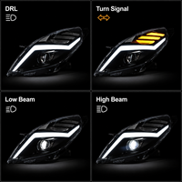 Ensemble de phares LED BK pour Chevrolet Spark 2011-2014, style Lightning, DRL Bi-LED, projecteur, Plug and Play