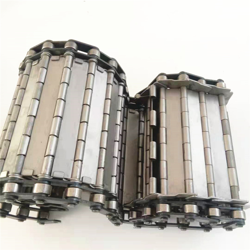 Galvanized Stainless Steel Plate Chain Conveyor Belt For Chip