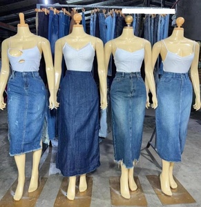 Robes maxi en jean pour femmes, nouvelles <span class=keywords><strong>jupes</strong></span> de travail, <span class=keywords><strong>jupes</strong></span> courtes en jean. Ventes directes d'usine et vente en gros. - Product Image 6