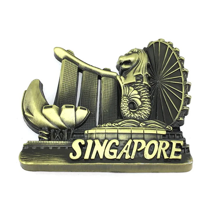 Suvenir <span class=keywords><strong>Pariwisata</strong></span> <span class=keywords><strong>Promosi</strong></span> <span class=keywords><strong>Magnet</strong></span> <span class=keywords><strong>Kulkas</strong></span> Logam Singapura