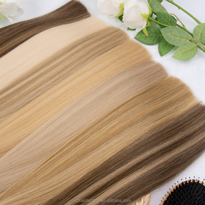 Croppable Double Drawn Butterfly Weft Human Hair Extensions Invisible Bead Weft Quick To Wear - Product Image 3
