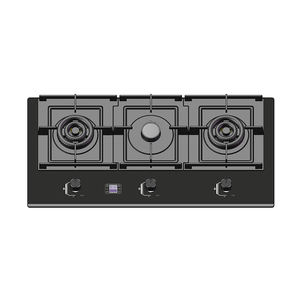 Verre trempé <span class=keywords><strong>60</strong></span> <span class=keywords><strong>cm</strong></span> de largeur 3 brûleurs à gaz plaque de cuisson intégrée avec support de casserole lourd sur la table de cuisson - Product Image 4