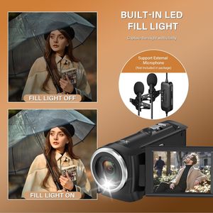 Yinzam XH06 Caméra Vidéo <span class=keywords><strong>de</strong></span> Sport pour Vlog, <span class=keywords><strong>Photographie</strong></span> et Réseaux Sociaux, Caméscope Numérique Rétro Full HD 1080P avec <span class=keywords><strong>Vision</strong></span> Nocturne - Product Image 3