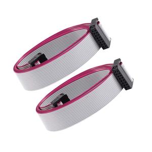 Cable Plano con Conector IDC XJSXZC, Paso de 2.54 mm, 1 m, 16 Pines, Conector FFC FPC, Gris Negro Trenzado - Product Image 1