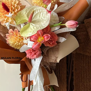 Sheepskin flower packaging <b>paper</b> with high-end texture, lychee <b>pattern</b>, thickened solid color <b>paper</b> packaging material - Product Image 1