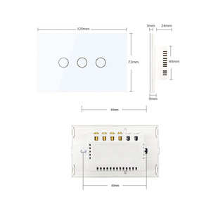 Zigbee Smart Touch Switch 120x72mm 10A AC 100-240V With Tempered Glass For Home Automation - Product Image 1
