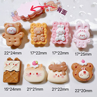 Ventes chaudes de breloques en résine de nourriture kawaii, biscuits en résine, bijoux en résine pour la décoration