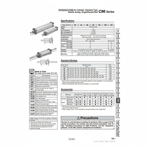 Pièces pneumatiques C96SB50-80C de cylindre d'air pneumatique SMC - Product Image 1