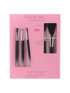 Ensemble de pinceaux cosmétiques Grenobil H180, poils en nylon, manche en bois, outils de maquillage - Product Image 1