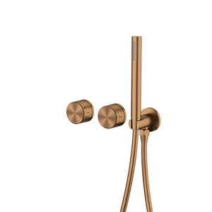 Cross Border All Copper Concealed <b>Shower</b> Set Rose Gold Dual <b>Control</b> Hot Cold Water Plating Bathroom Home Hotel Project - Product Image 2