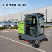 Balayeuse électrique autoportée entièrement fermée XY-C20 pour usine, entrepôt, parking, route municipale, largeur 2000 mm, 16000 m²/h, 6-8h