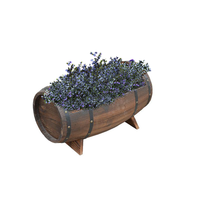 Pot de fleurs en bois carbonisé glacé pour dropshipping, design original, pour plantes succulentes, avec boîte à fleurs en bois traité