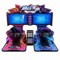 Machine de jeu d'arcade Crazy Ball, interactive, à double moniteur, jeu de lancer de balles, machine d'arcade à monnayeur