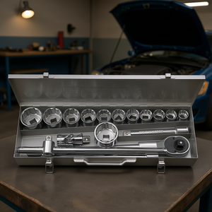 Jeu de clés à douille Fg 629B S17, 17 pièces, métrique, kit d'outils de réparation automobile - Product Image 3