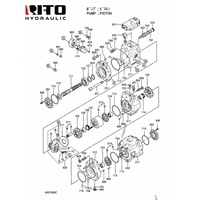 Гидронасос аксиально-поршневой RITO для экскаватора 9129693 EX400-3C K3V180 EX400-5 9153952, главный насос гидравлического агрегата экскаватора