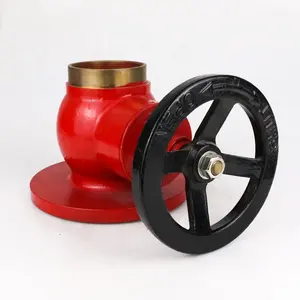 High Quality DN65 Brass Material Firefighting Equipment Flanged Inlet Female Thread Undrilled Horizontal Landing Valves