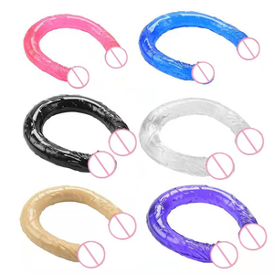 Dildo Extensible Grande de Doble Cabeza con Diseño de Dragón, Multicolor, para Masturbación y Masajes, Modelo Femenino Lara - Product Image 1