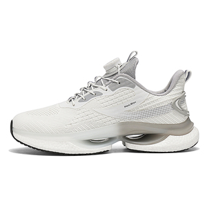 Zapatillas de running ligeras y transpirables de malla con hebilla giratoria, suela suave tipo palomitas, absorción de impactos, zapatillas casuales de verano con cordones - Product Image 5