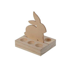 WOODEN INITIAL NAME LETTER BUNNY CHOCOLATE <strong>KINDER</strong> <strong>EGG</strong> HOLDER STAND <strong>EASTER</strong> RABBIT <strong>EGG</strong> HOLDER - Product Image 4