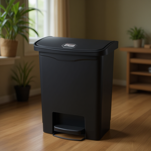 Cestino per rifiuti con pedale anteriore nero 30 L in plastica - Product Image 3